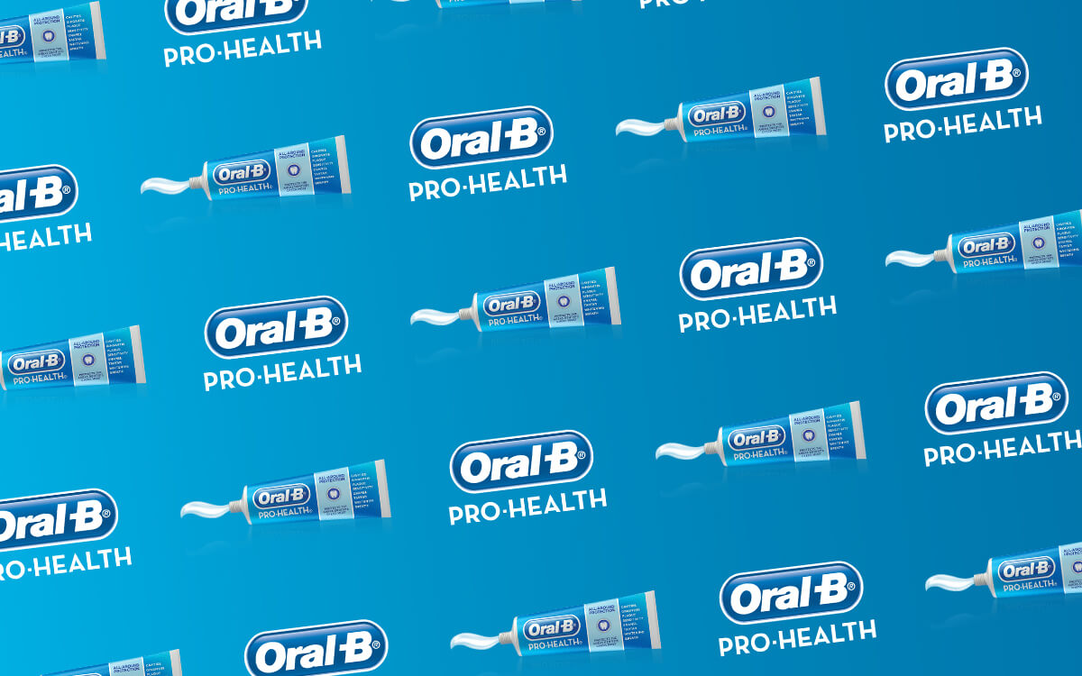 Media wall design for Oral-B toothpaste launch