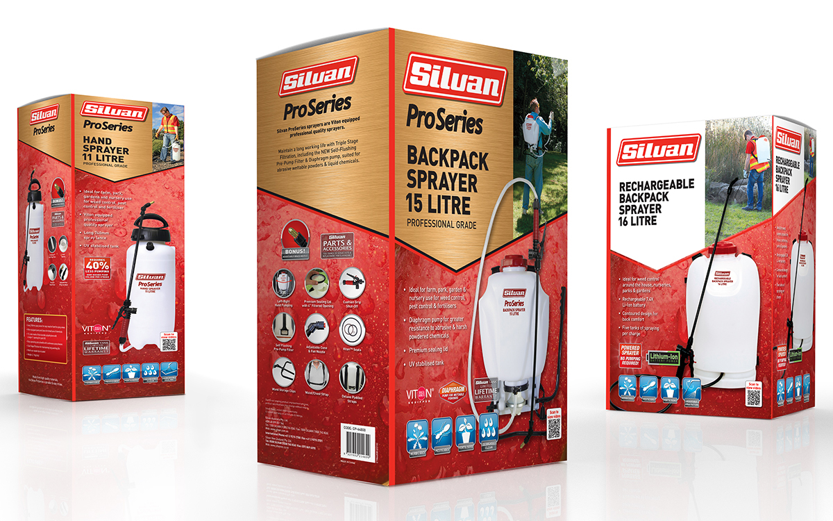 Backpack sprayer designs for Silvan